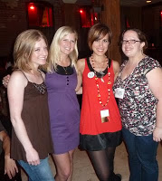 Kate Hart, Sarah Enni, Kirsten Hubbard, and Kelly Jensen at a blogger meetup in New Orleans