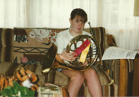 Kelly Jensen playing french horn