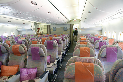 Emirates Airlines Airbus A380 Economy Class Girl Around