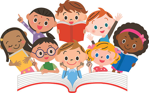 Free Clipart Students Reading - Colaboratory