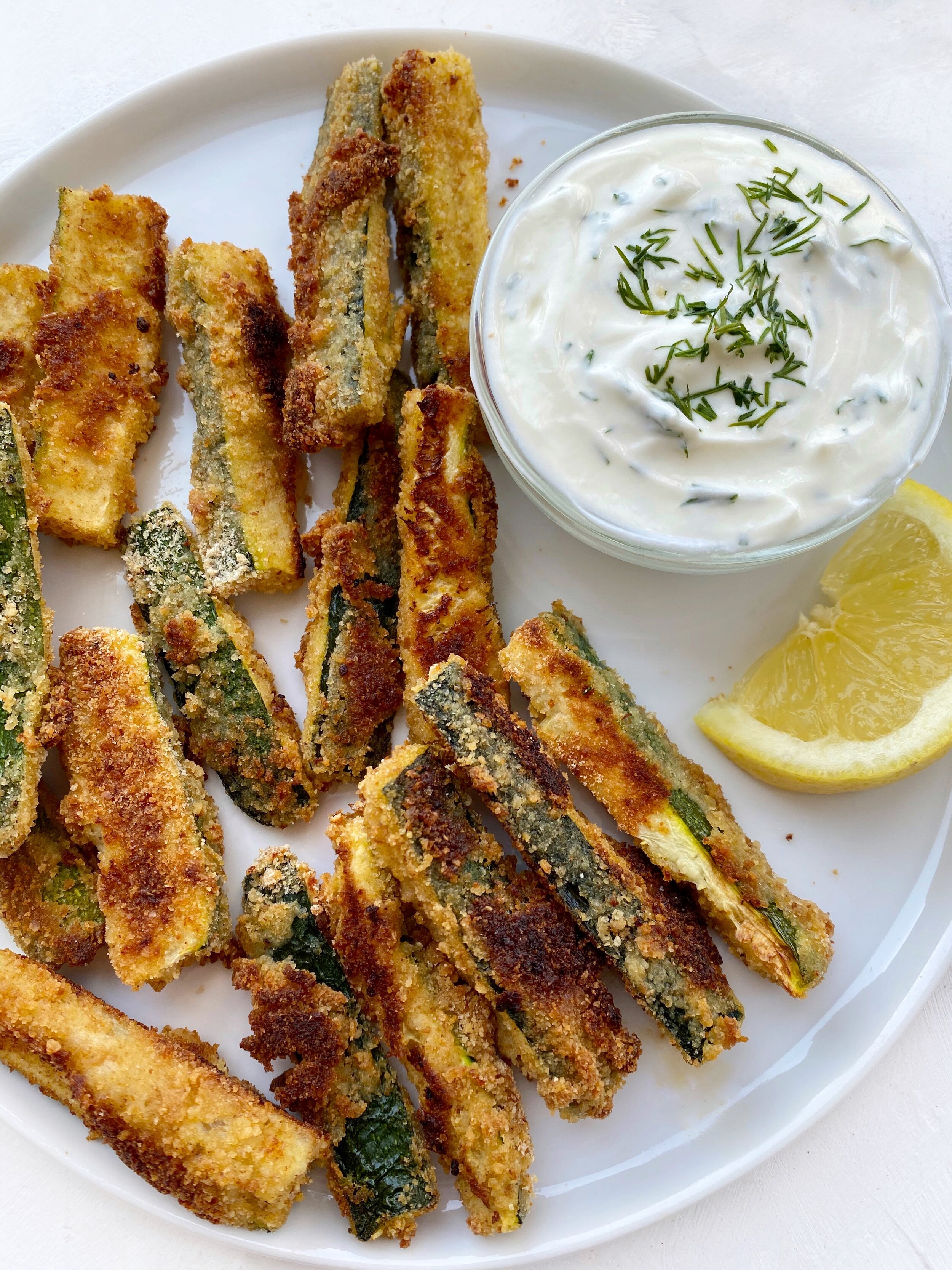 Baked Zucchini Fries And Greek Yogurt Dip With A Secret Ingredient You Need To Know About Sammi Brondo Nyc Based Registered Dietitian Nutritionist