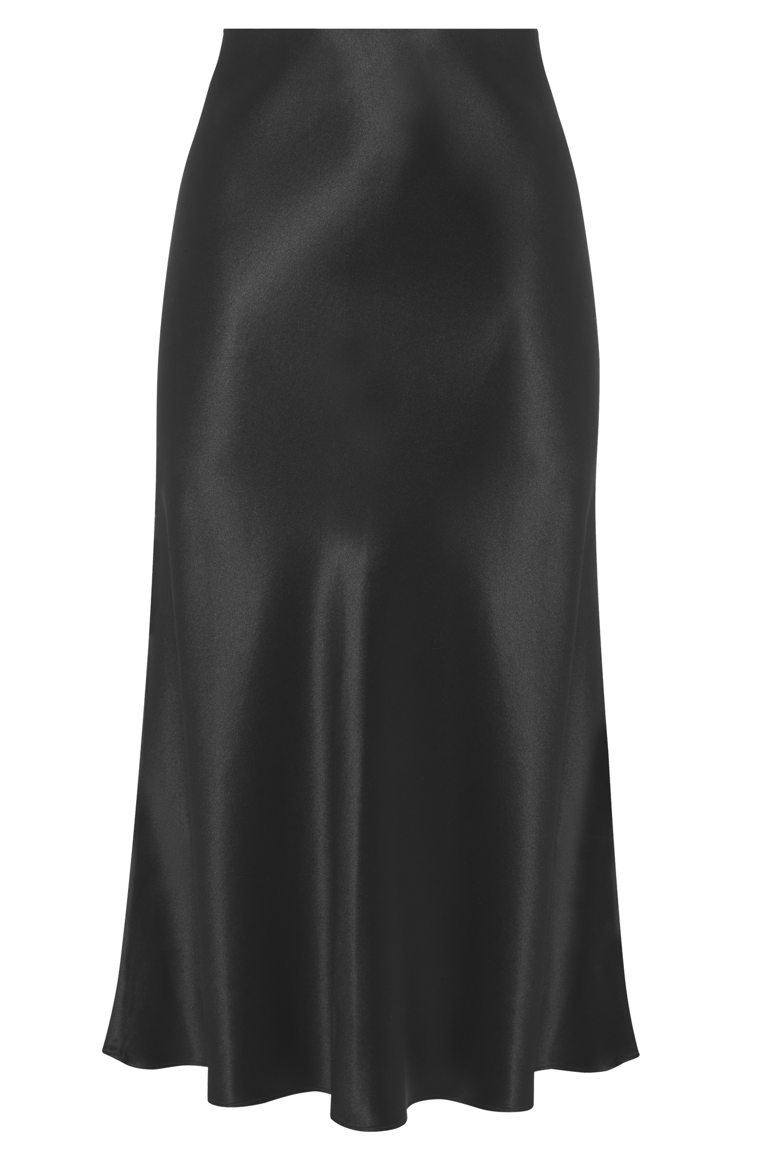 Essentials | The Lydia | Silk Slip Skirt in Black — REFINE