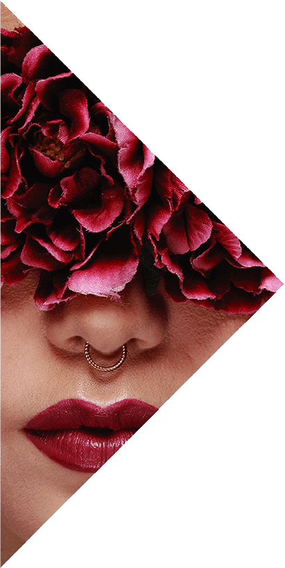 face with flower cover