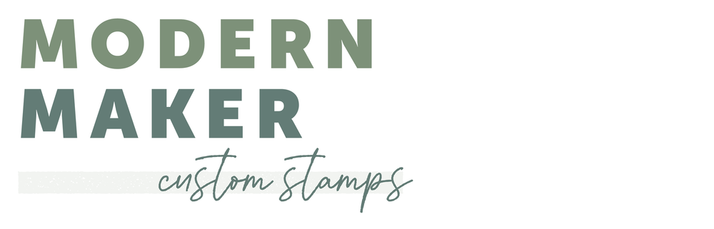 Custom Stamp - Pottery Studio Wreath - Logo Stamp — Modern Maker Stamps