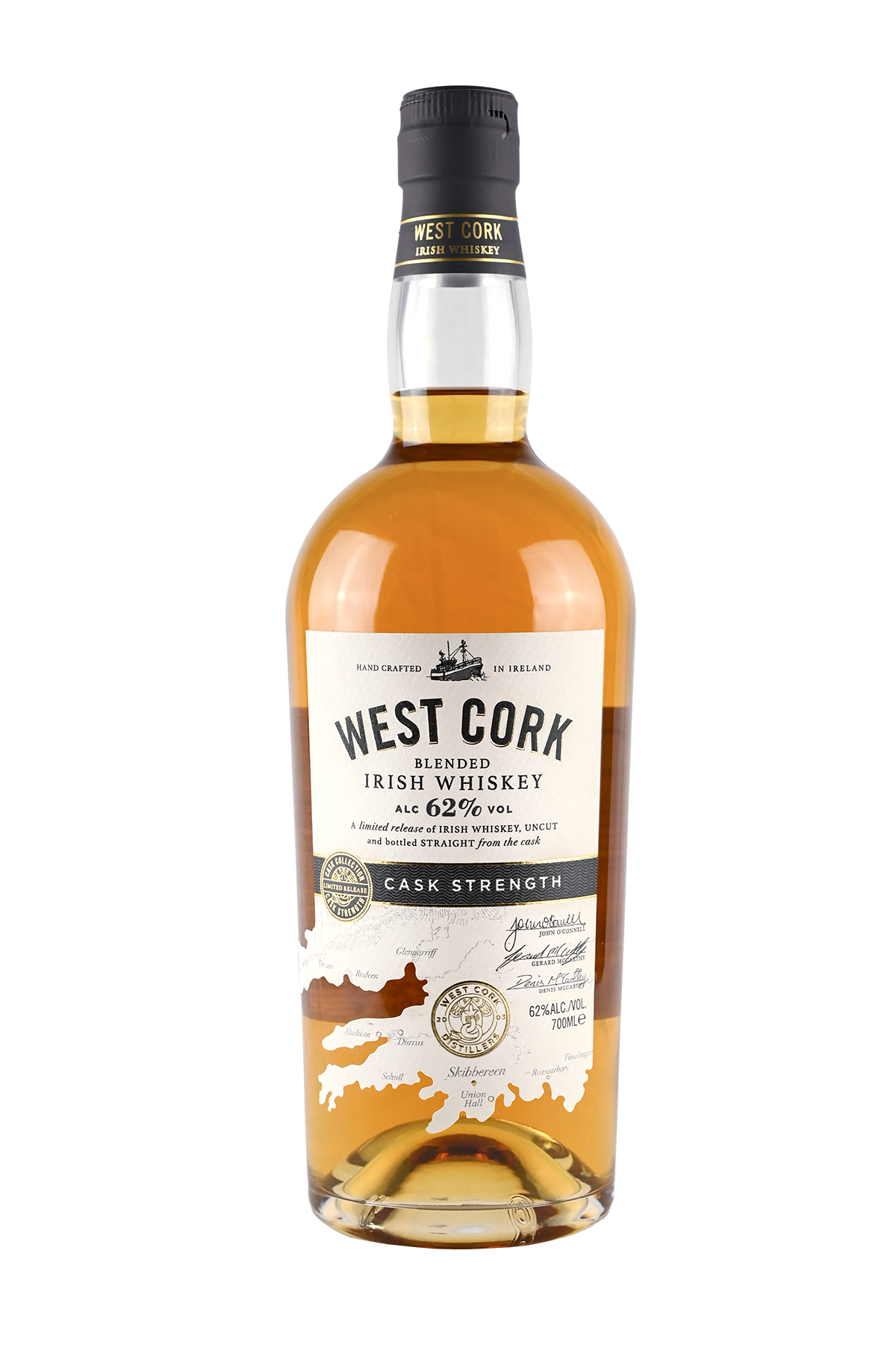 Cask Strength West Cork Distillers   Cask Strength Bottle Shot 