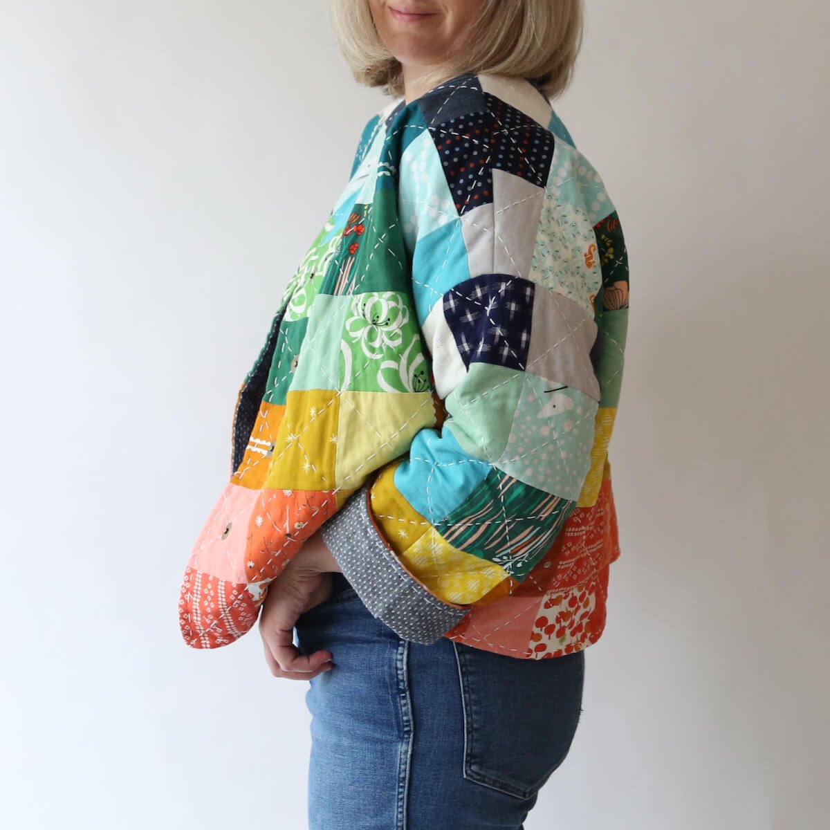 Finished: Quilted Rainbow Coat — Made by Rae