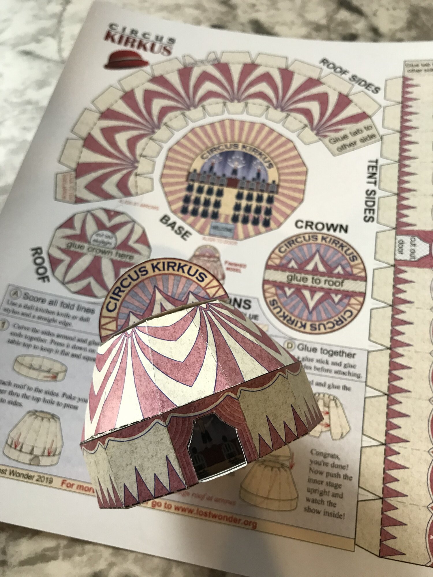 Small Paper Tent: Make-Your-Own Circus Kirkus tent! — Circus Kirkus
