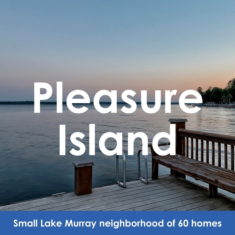Pleasure Island. Small Lake Murray neighborhood of 60 homes
