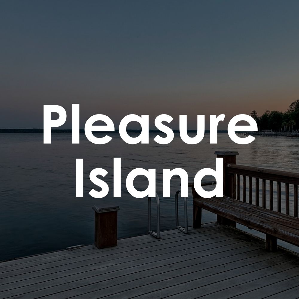 Pleasure Island. Small Lake Murray neighborhood of 60 homes