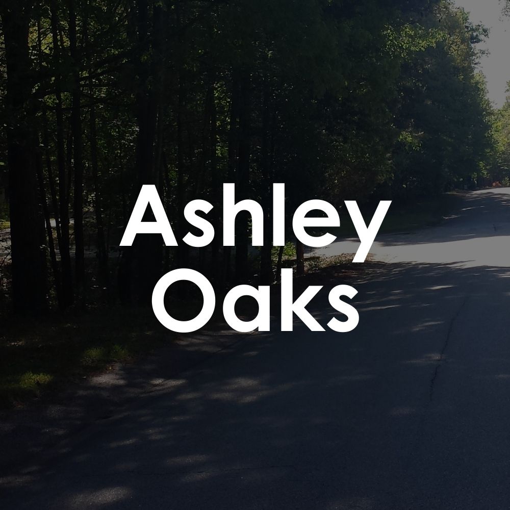 Ashley Oaks. Average lot size of 2 acres