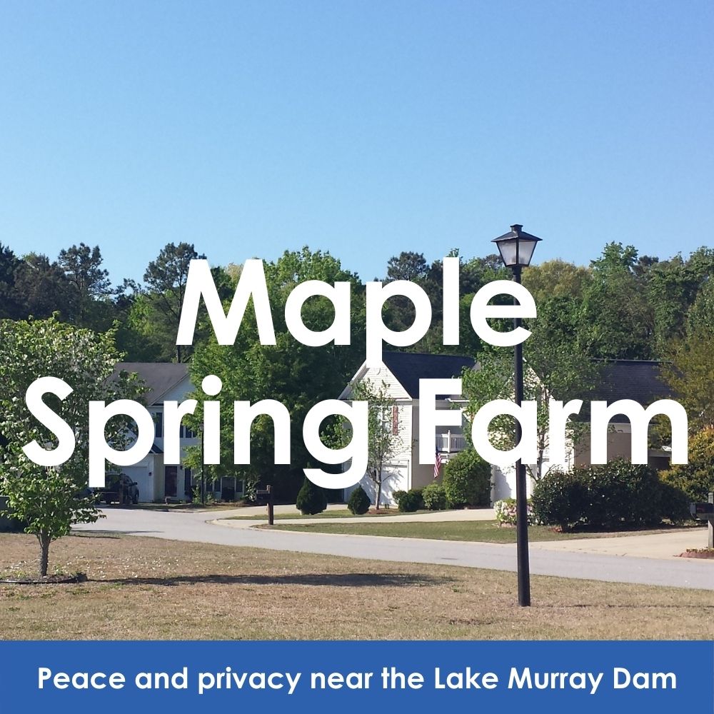 Maple Spring Farm. Peace and privacy near the Lake Murray Dam