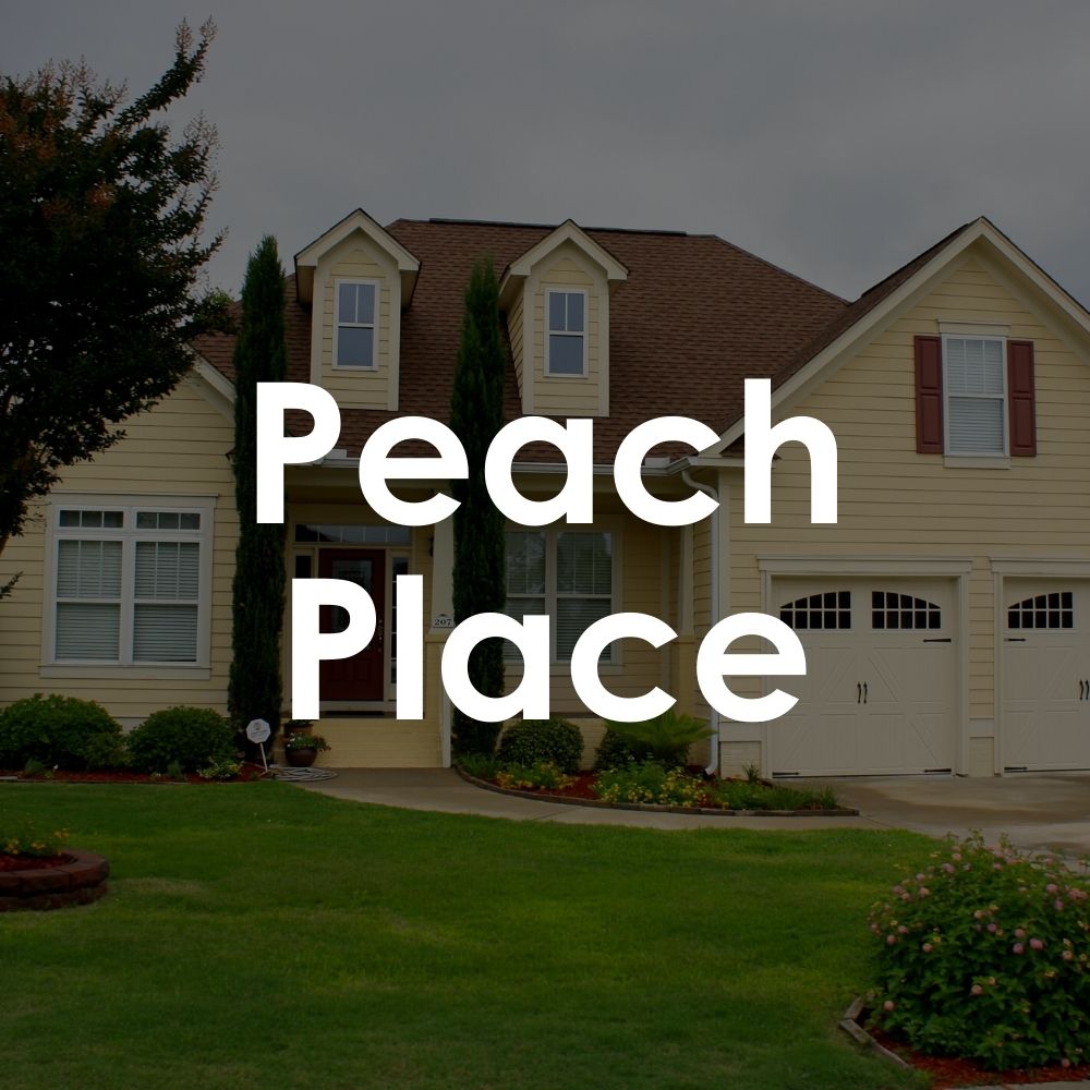Peach Place. Well-manicured, spacious lots