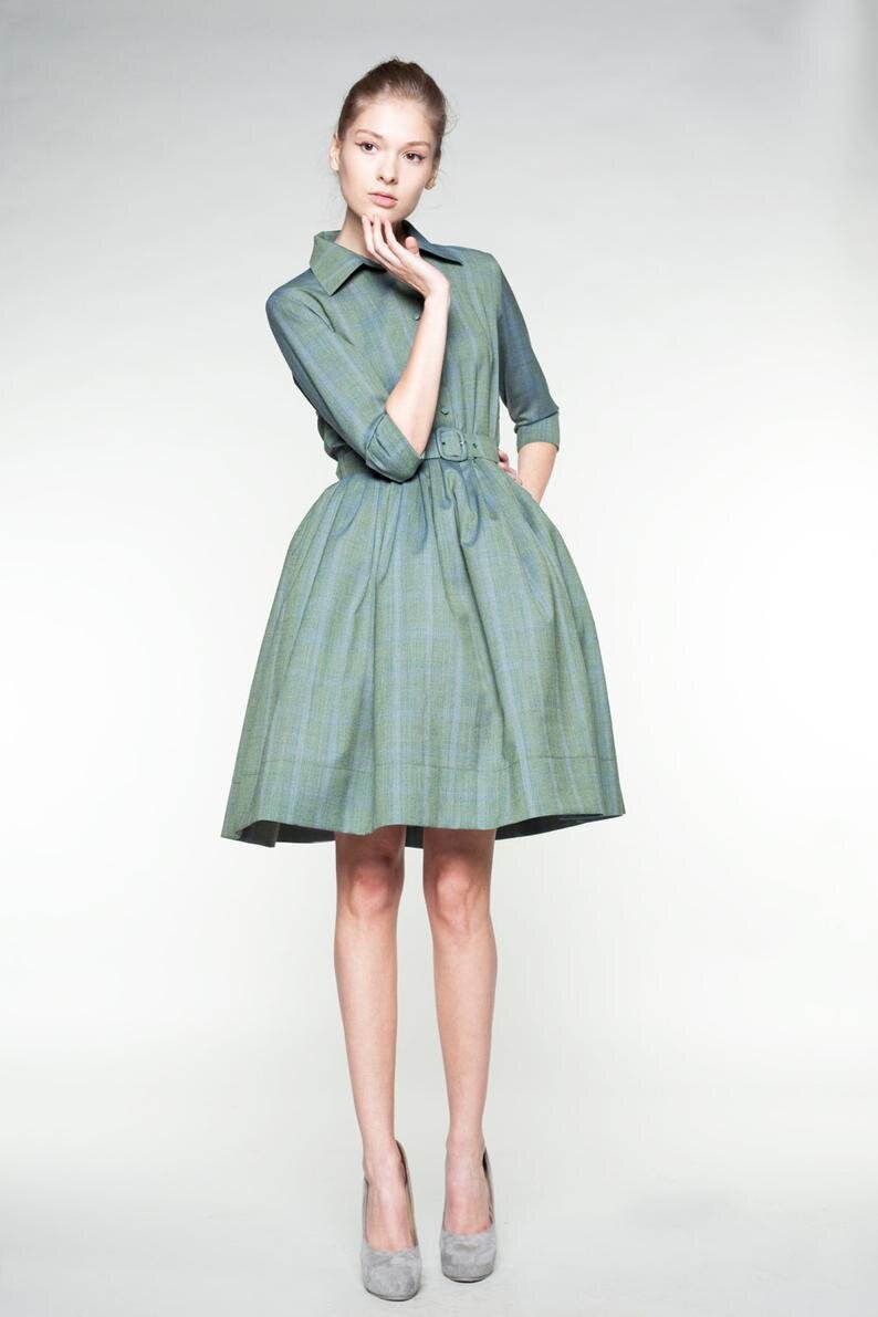 Green Wool Dress Factory Sale, UP TO 58 ...