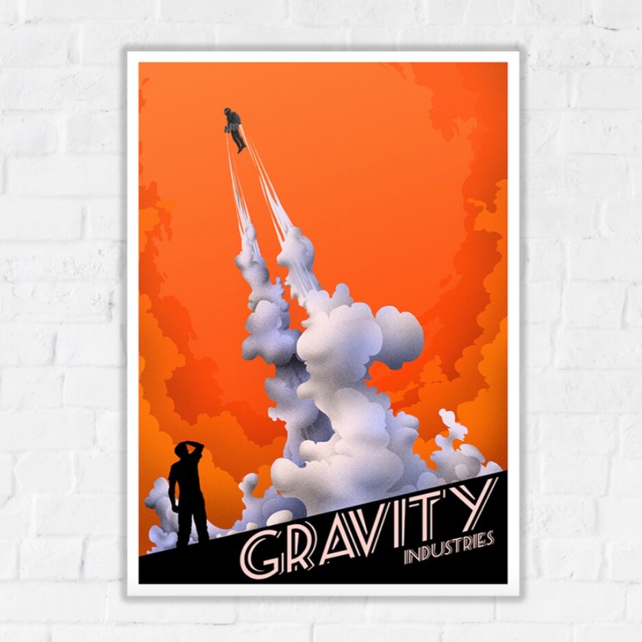 Gravity Launch Illustration Poster — Gravity Store