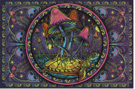 3D Psychedelic Mushroom Tapestry  The Last Temptation
