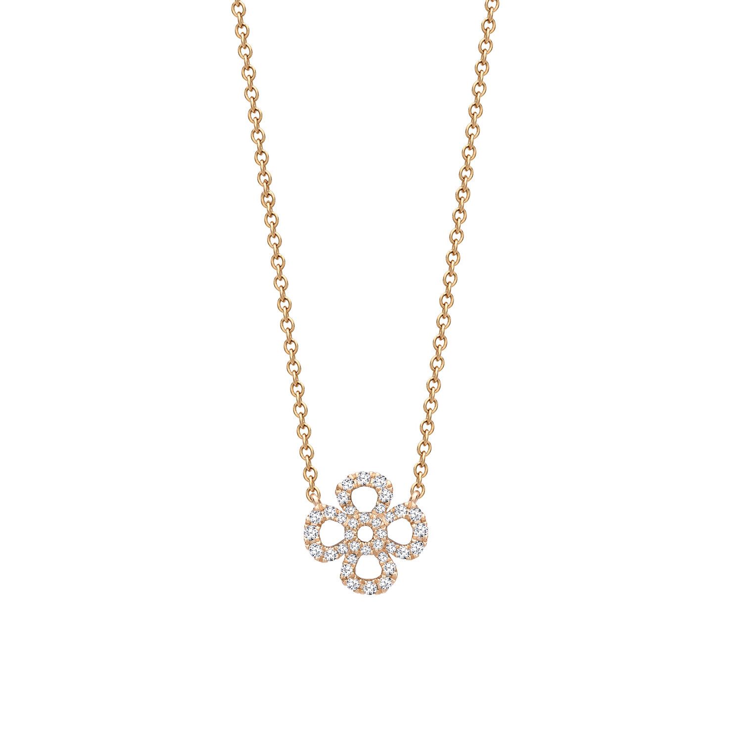 Friday Flower Necklace - Rose Gold and Diamond — MIMI BALDWIN | Fine ...
