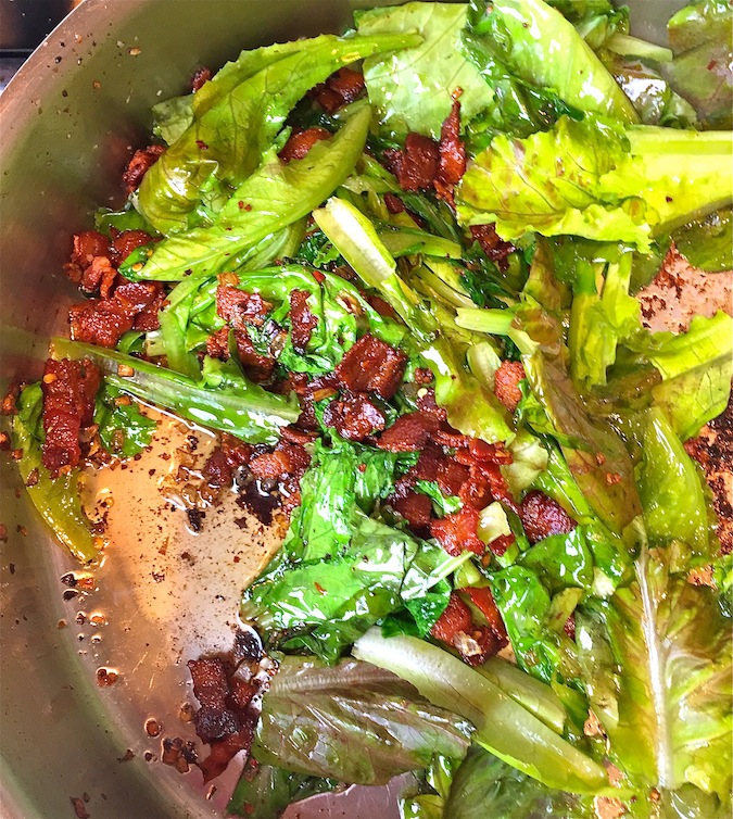 perfect-pairings-wilted-escarole-bacon