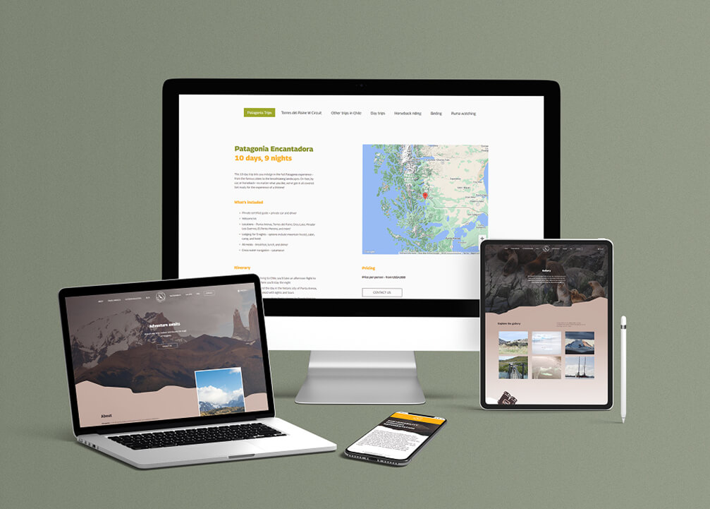 Crux Expeditions Website on Devices