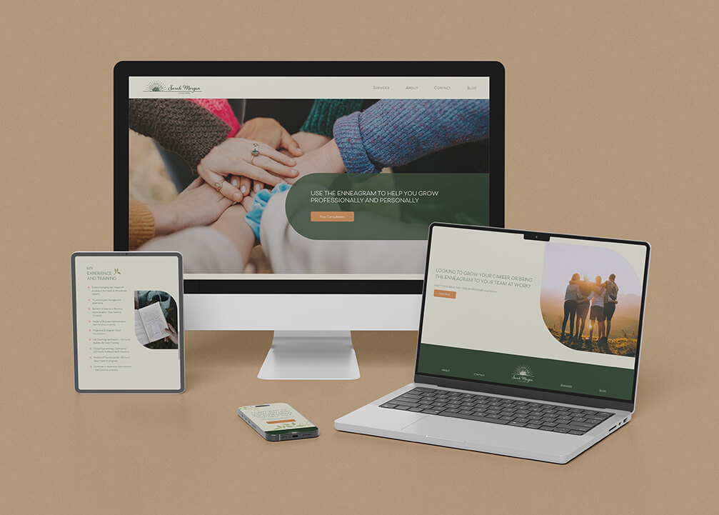 Sarah Morgan Coaching Website on Devices
