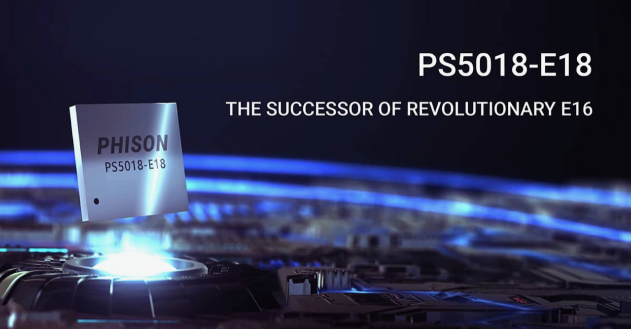 群聯電子於11月初發布全新一代旗艦PCIe Gen4x4 SSD控制晶片PS5018-E18。（照片來源：群聯電子官網）