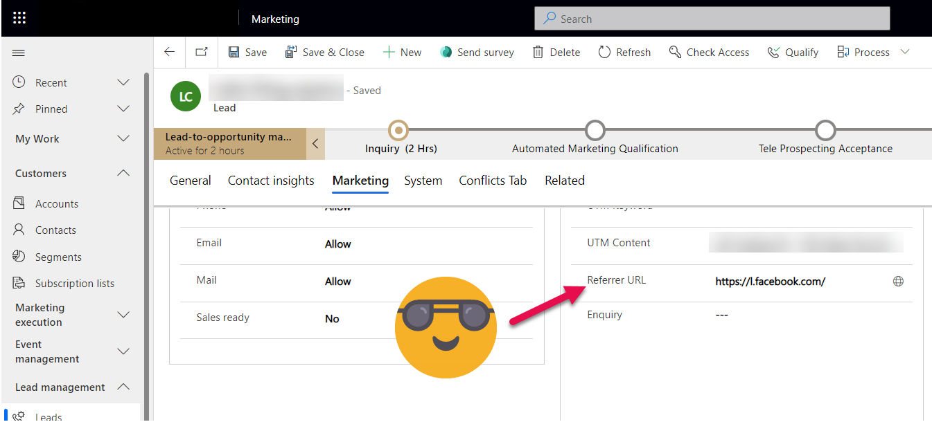 Capture Referrer URL with Dynamics 365 Marketing Forms