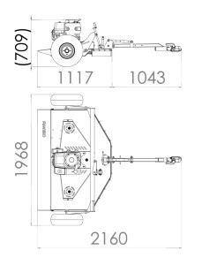 RM150 Rotary Mower Dimensions