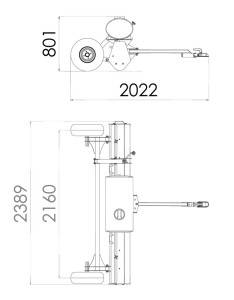W240 Weed Wiper Dimensions Drawing
