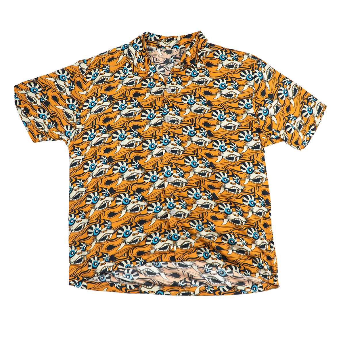 Lonerslugs X Laughing Tiger Hawaiian Shirt (Orange) — Laughing Tiger ...