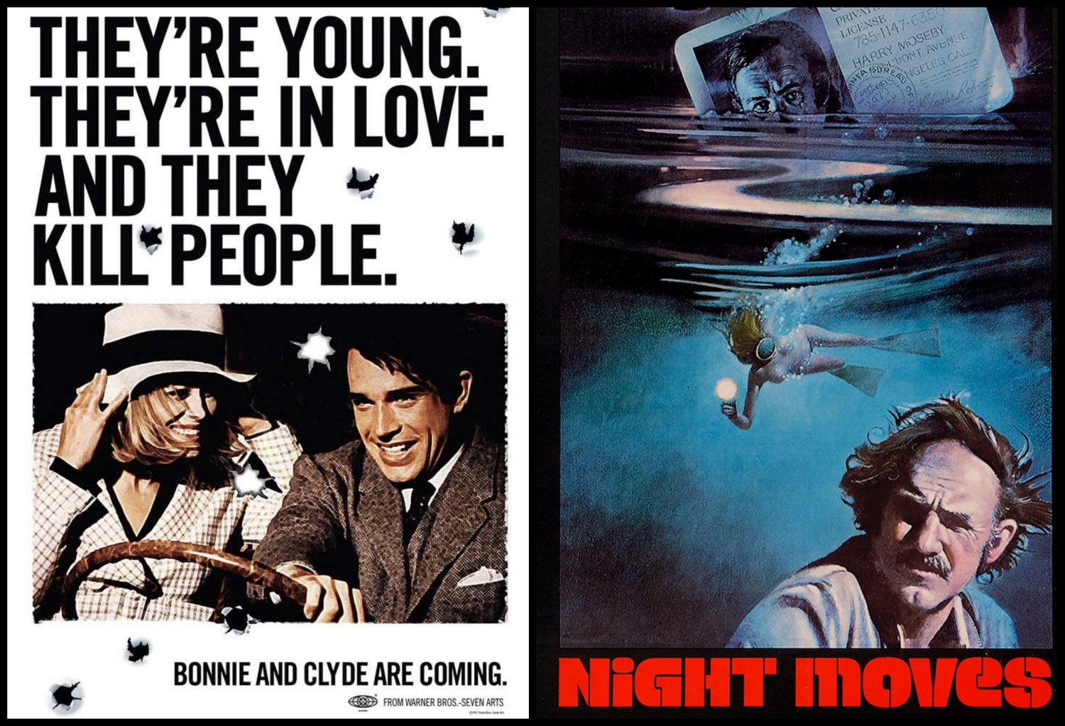 35mm BONNIE & CLYDE and NIGHT MOVES double @ the Secret Movie Club ...