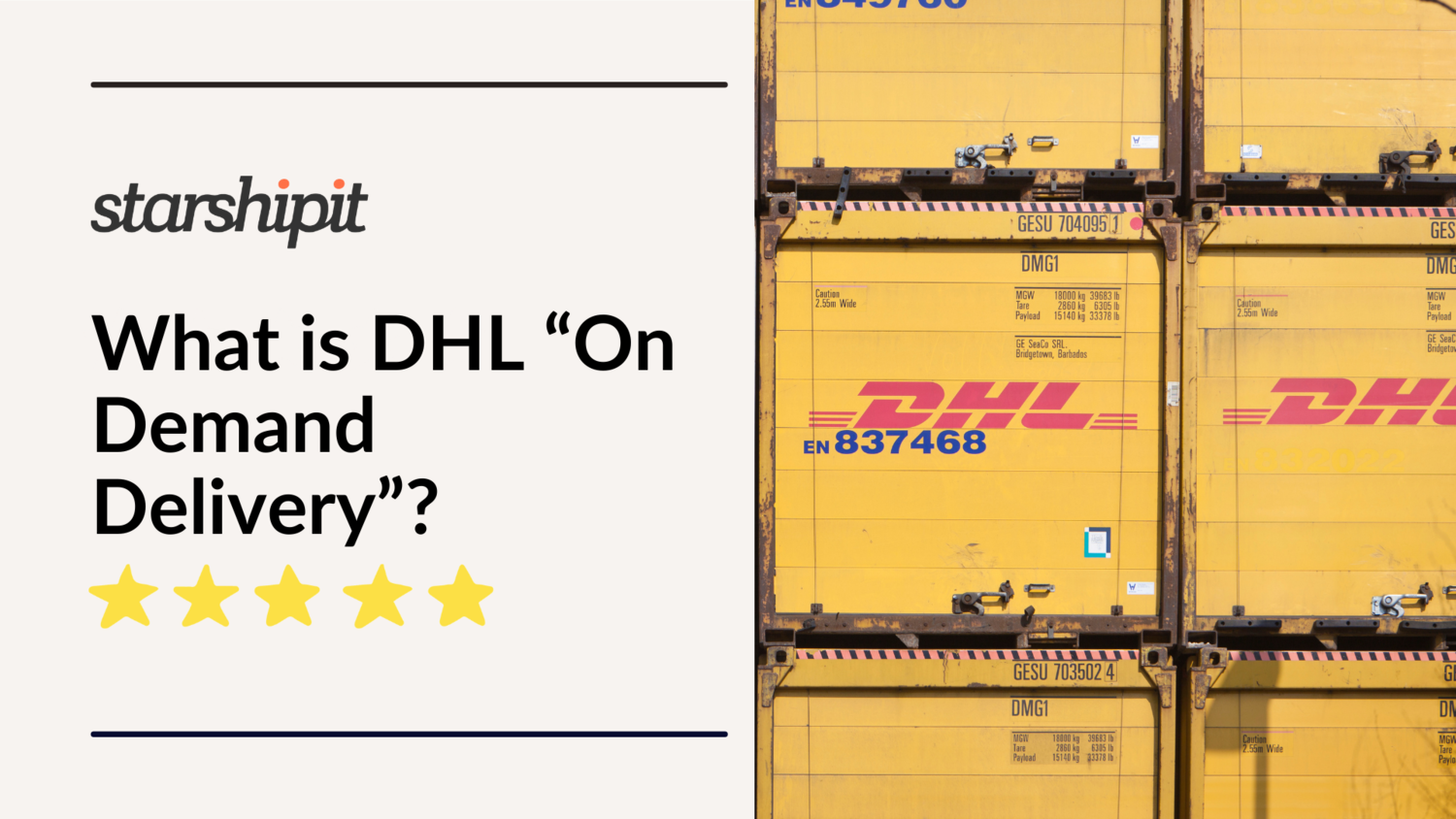 What is DHL on-demand delivery? | Starshipit