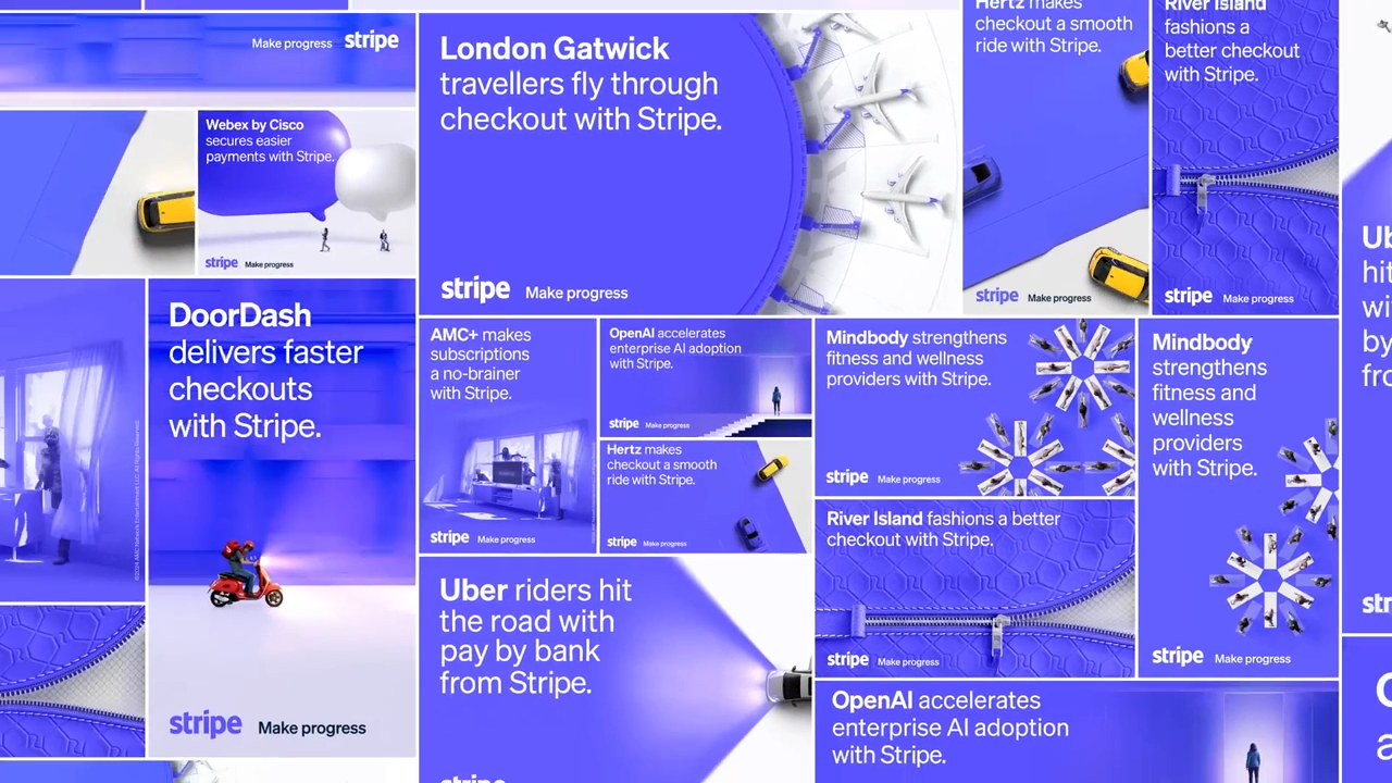 Patrick Scruggs – creative director portfolio featuring Stripe Digital Out of Home advertisement with motion graphics