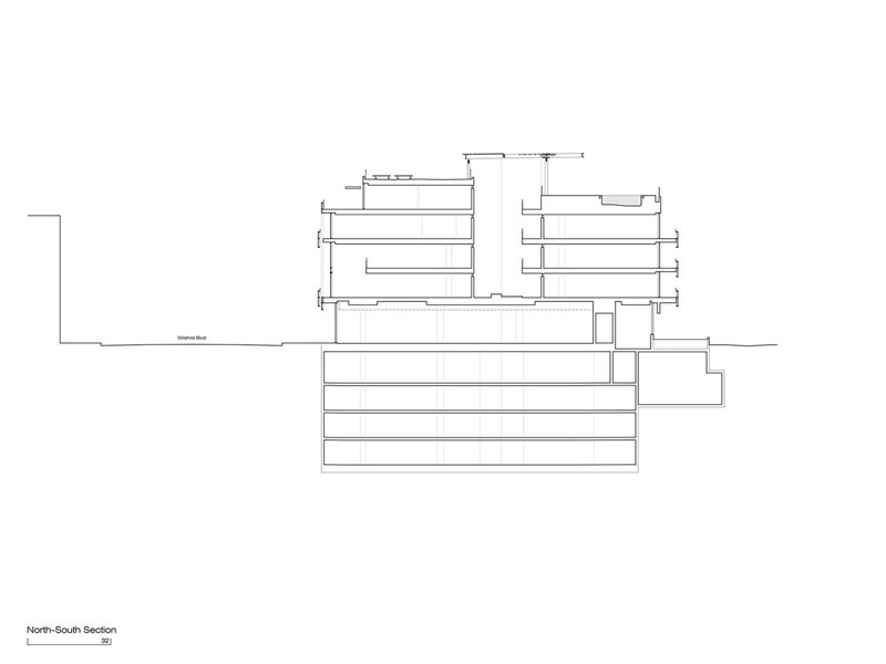 north-south section drawing
