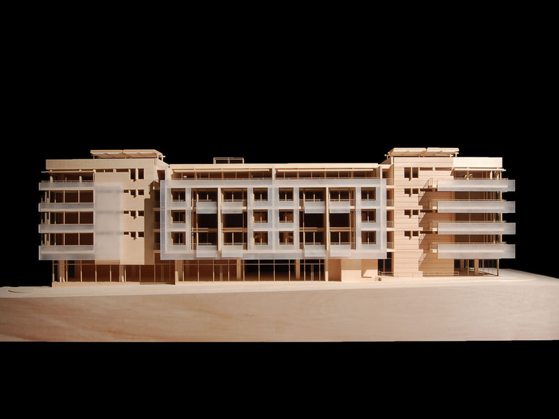 wooden model of the front/entrance