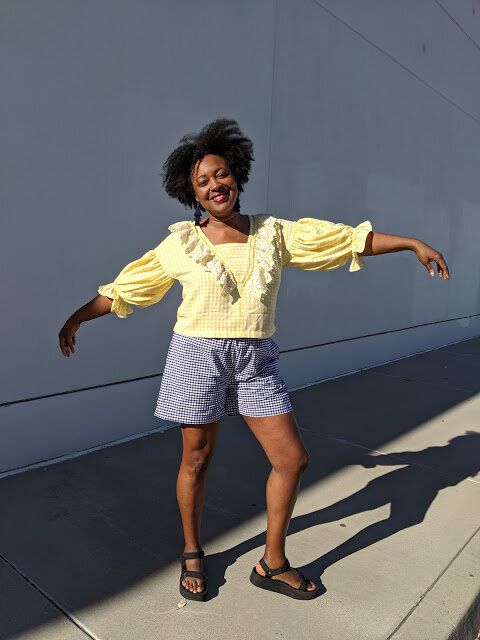 Pattern Review: Megan Nielsen Opal Top and Olive Shorts — Sew U Think U Can