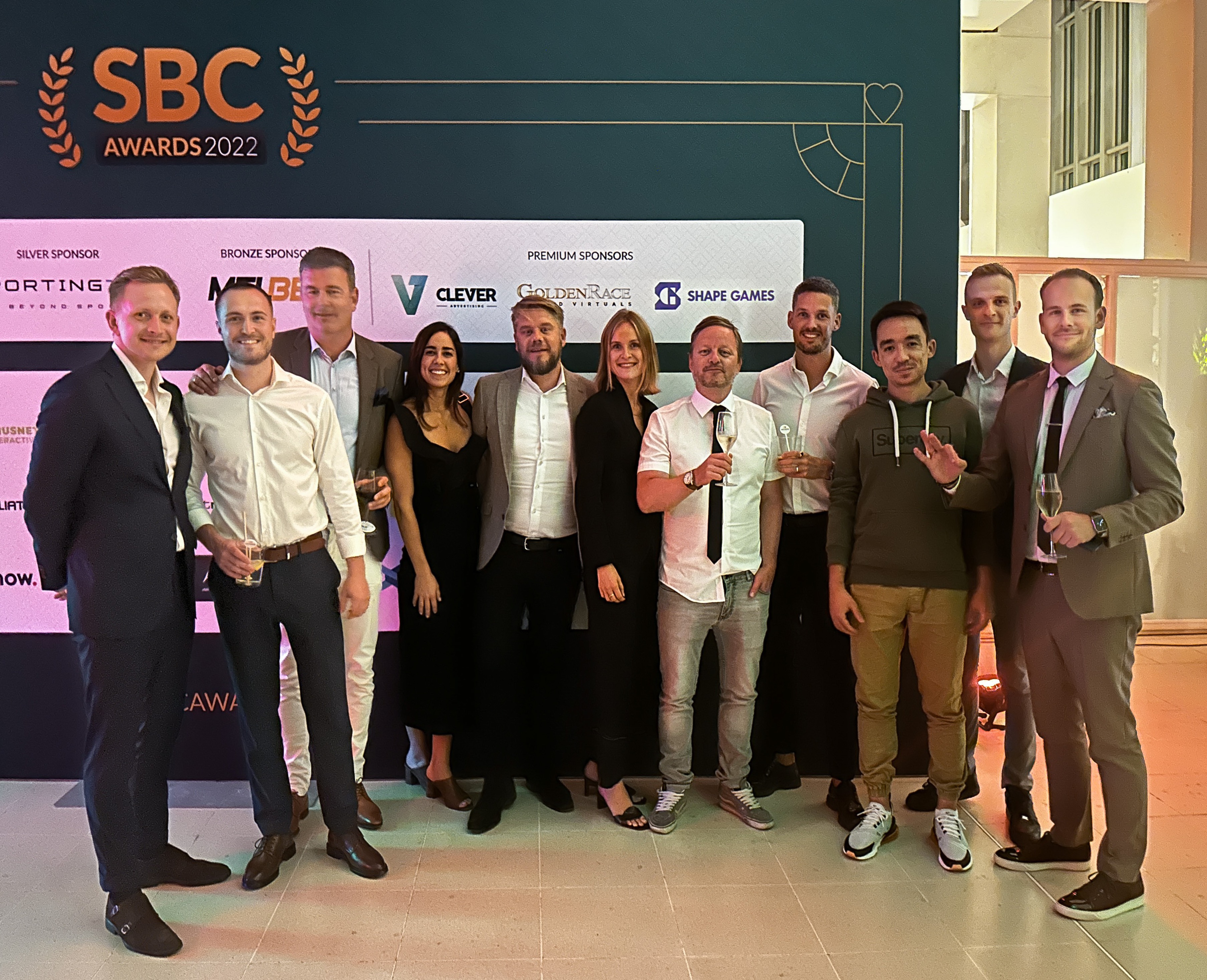 Daniela Figueira with team at SBC Awards