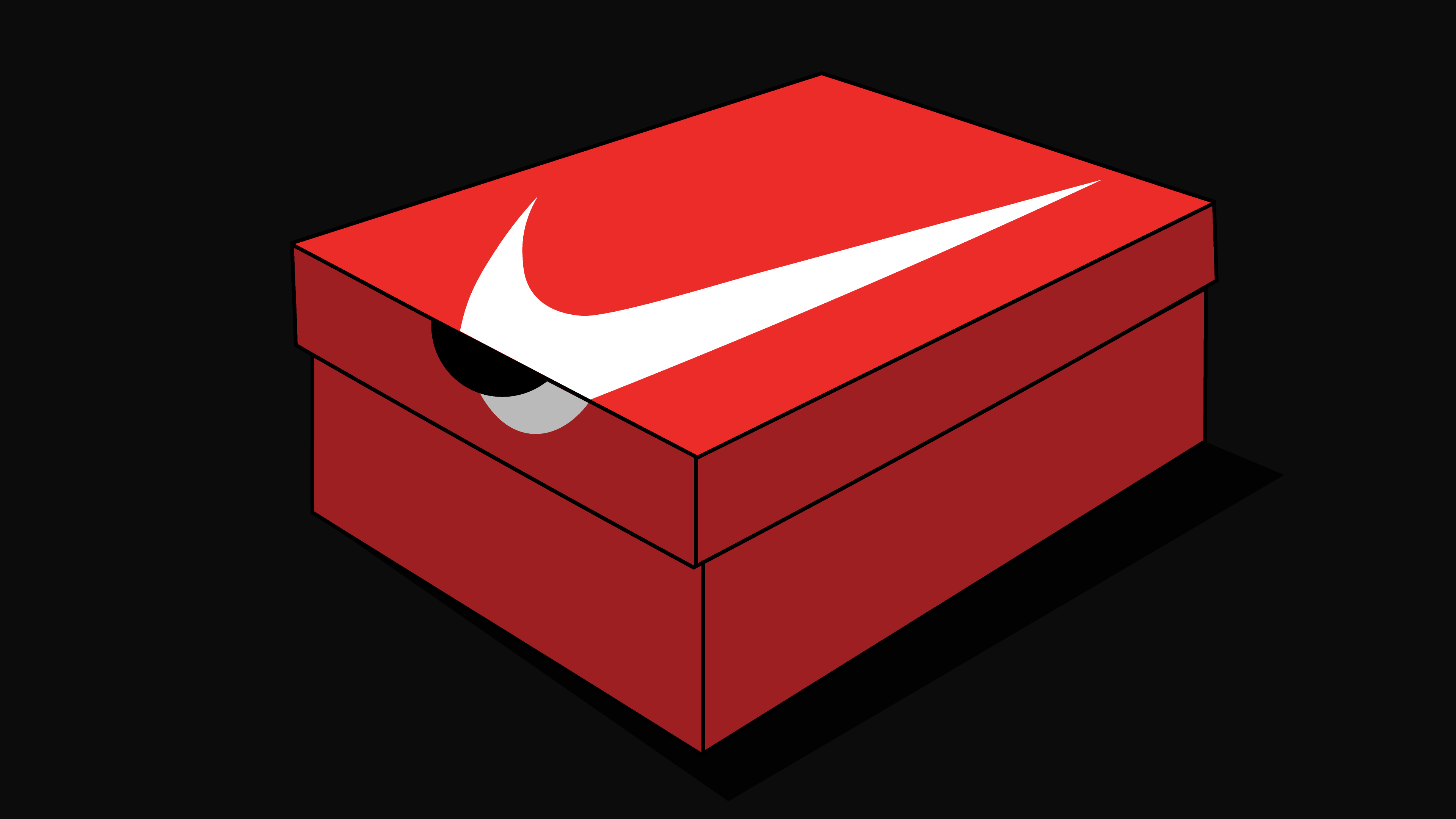Nike Box. Boks Nike. Shoes Box. Icon isometric Shoe Box.