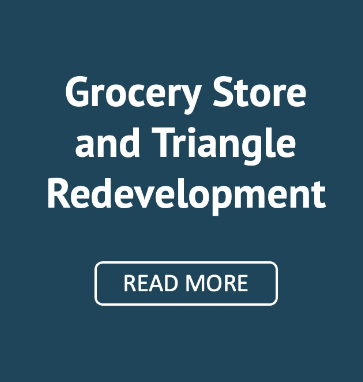 grocery store and triangle redevelopment card