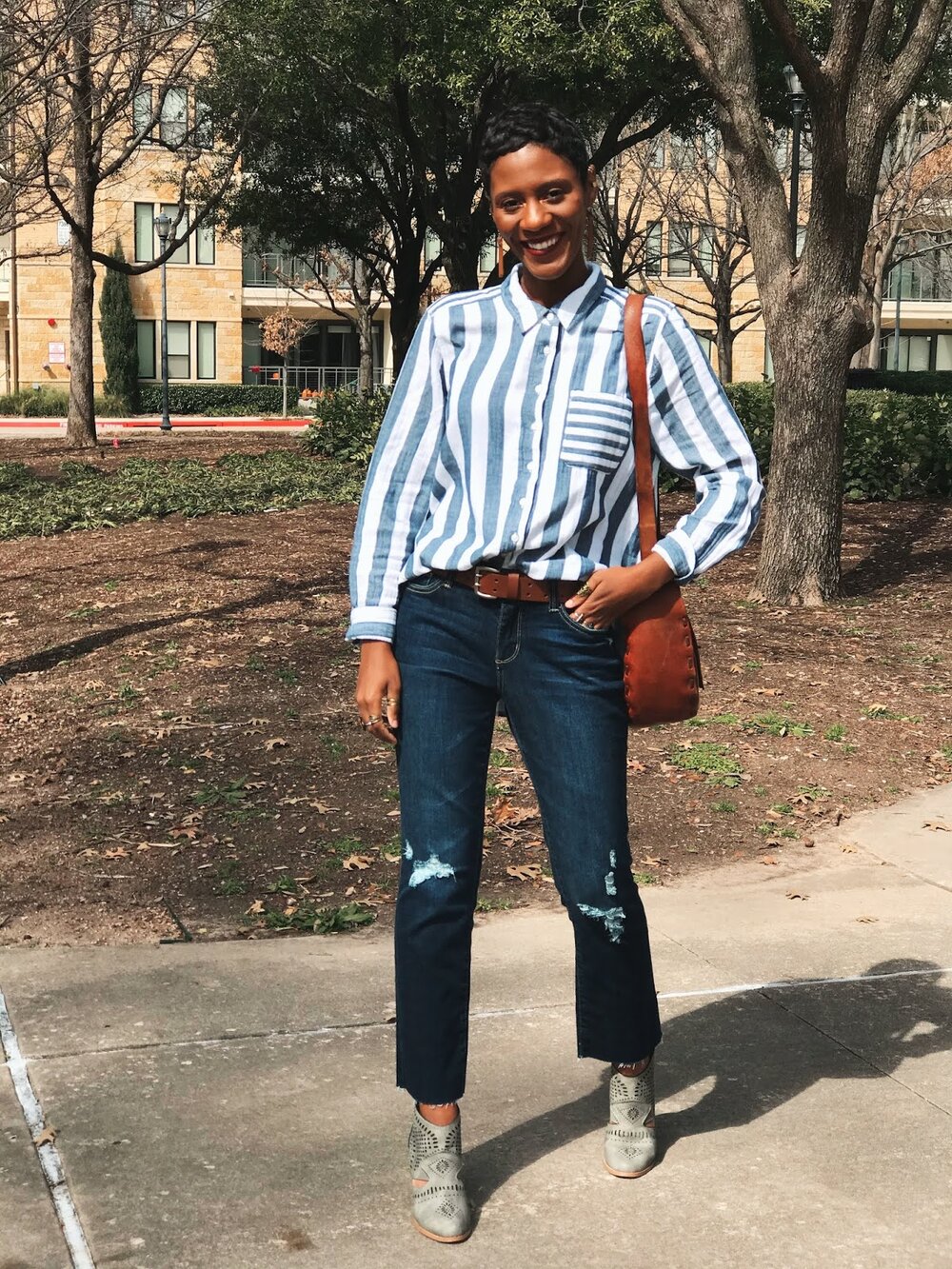 My NEW Thrifted Striped Shirt + How I RESTYLED It!