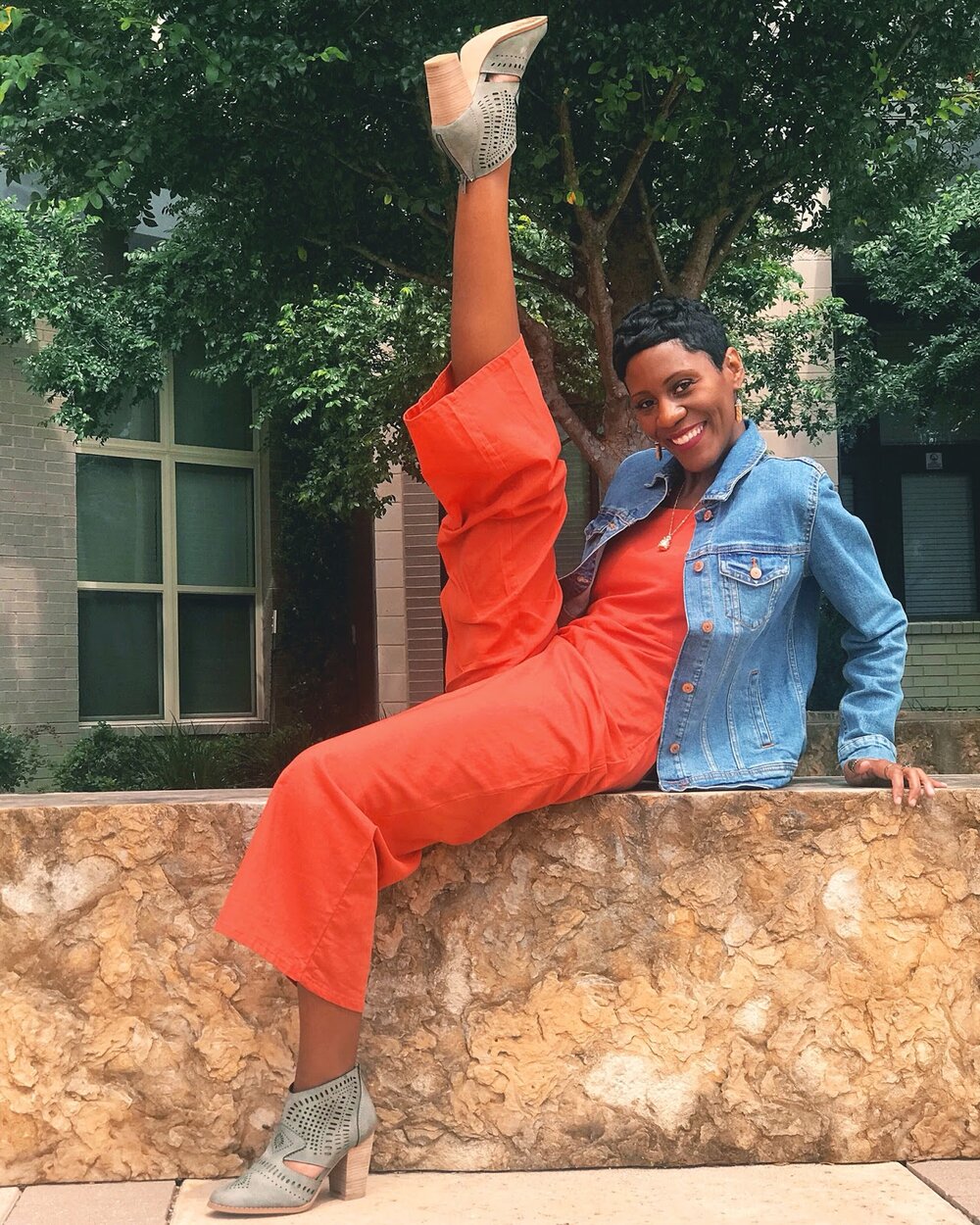 The Perfect Orange Jumpsuit For Dancers In The Summertime