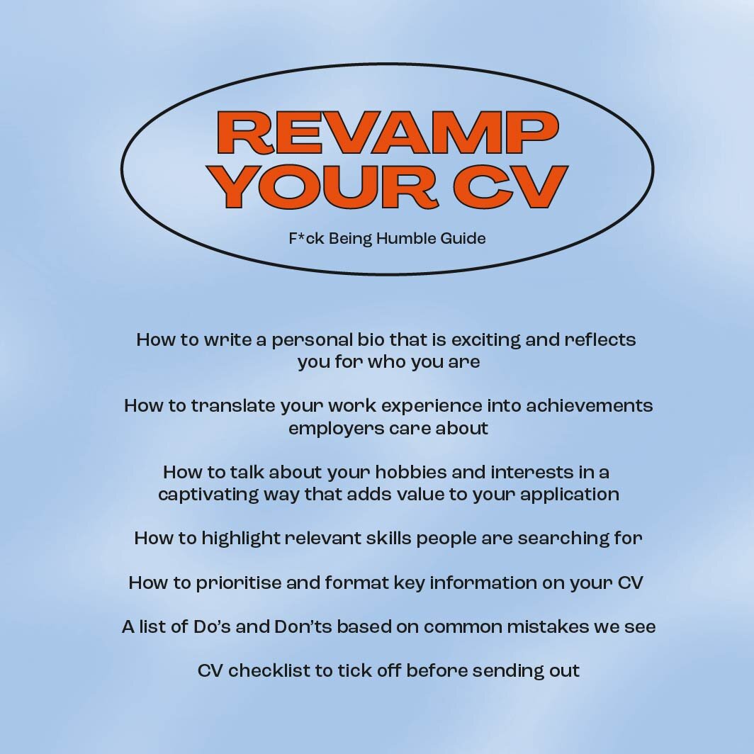 Revamp Your CV — F*ck Being Humble