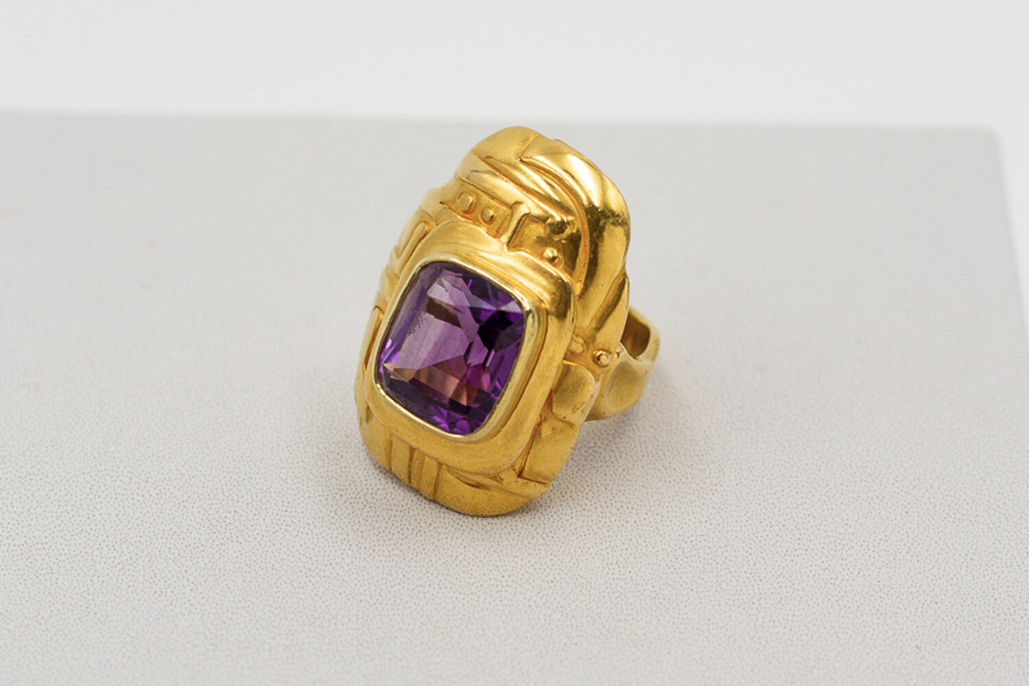 Fernand Demaret : an Abstract Gold and Amethyst ring — COLLECTORS GALLERY