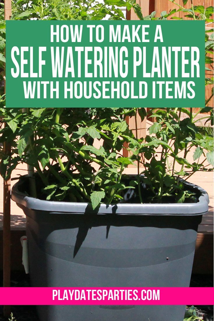 Self watering planters can be so expensive. This DIY self watering planter is perfect for container gardens. 