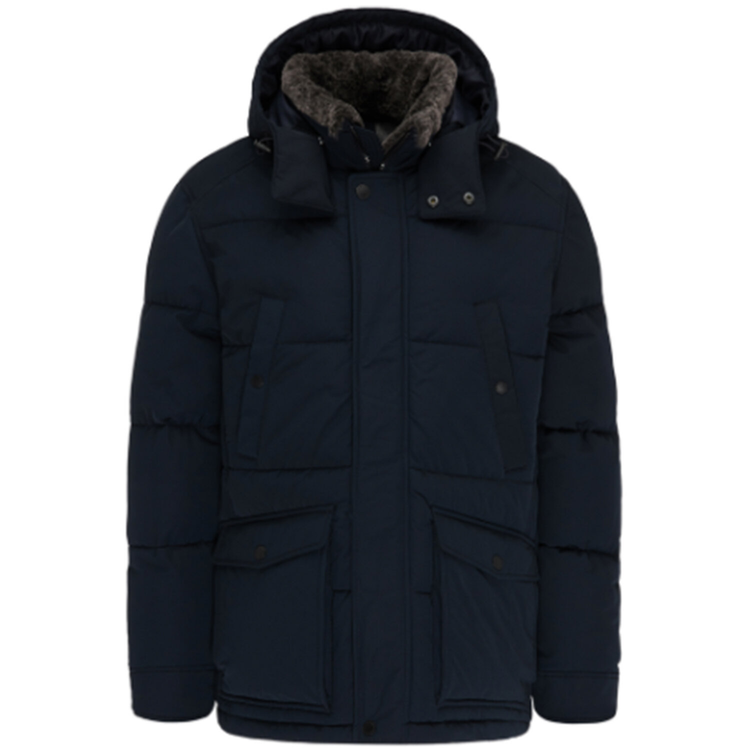 Fynch Hatton Winter Parka Jacket - 1219-2450 630 - Navy — JETHWA CLOTHING