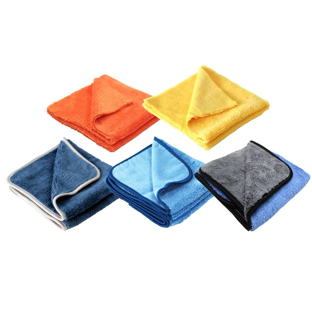 24 Pack Premium 16x16 Microfiber Edgeless Towels 500GSM Auto Detailing/Cleaning 