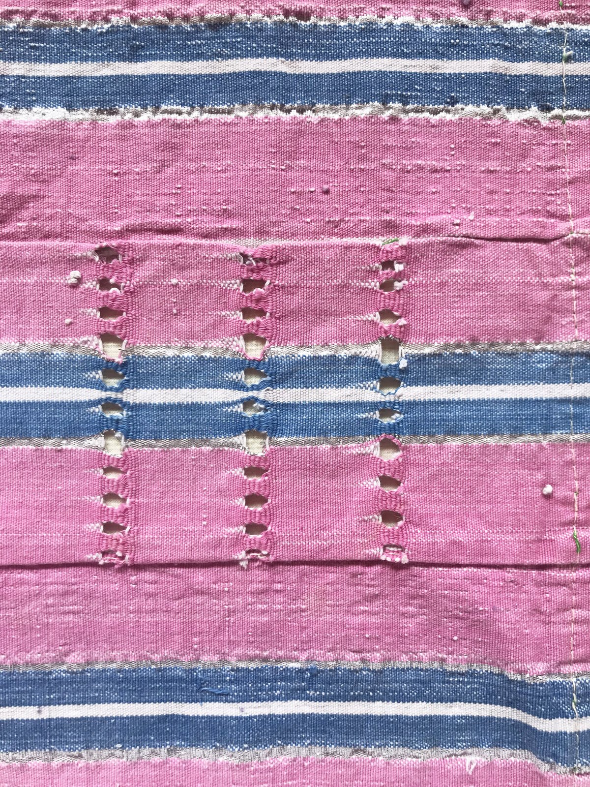 African Vintage Couture: Pink, Faded Blue, Silver, Eyelet — L'Etoffe ...