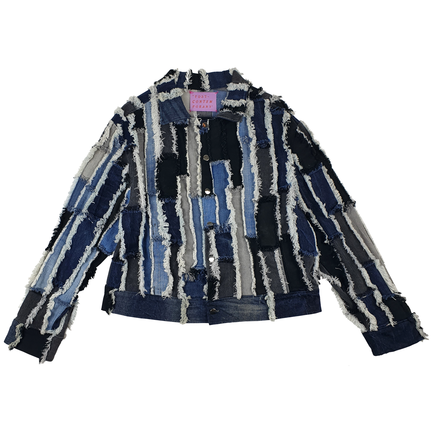 Frayed Denim Patchwork Jacket | Post-Contemporary