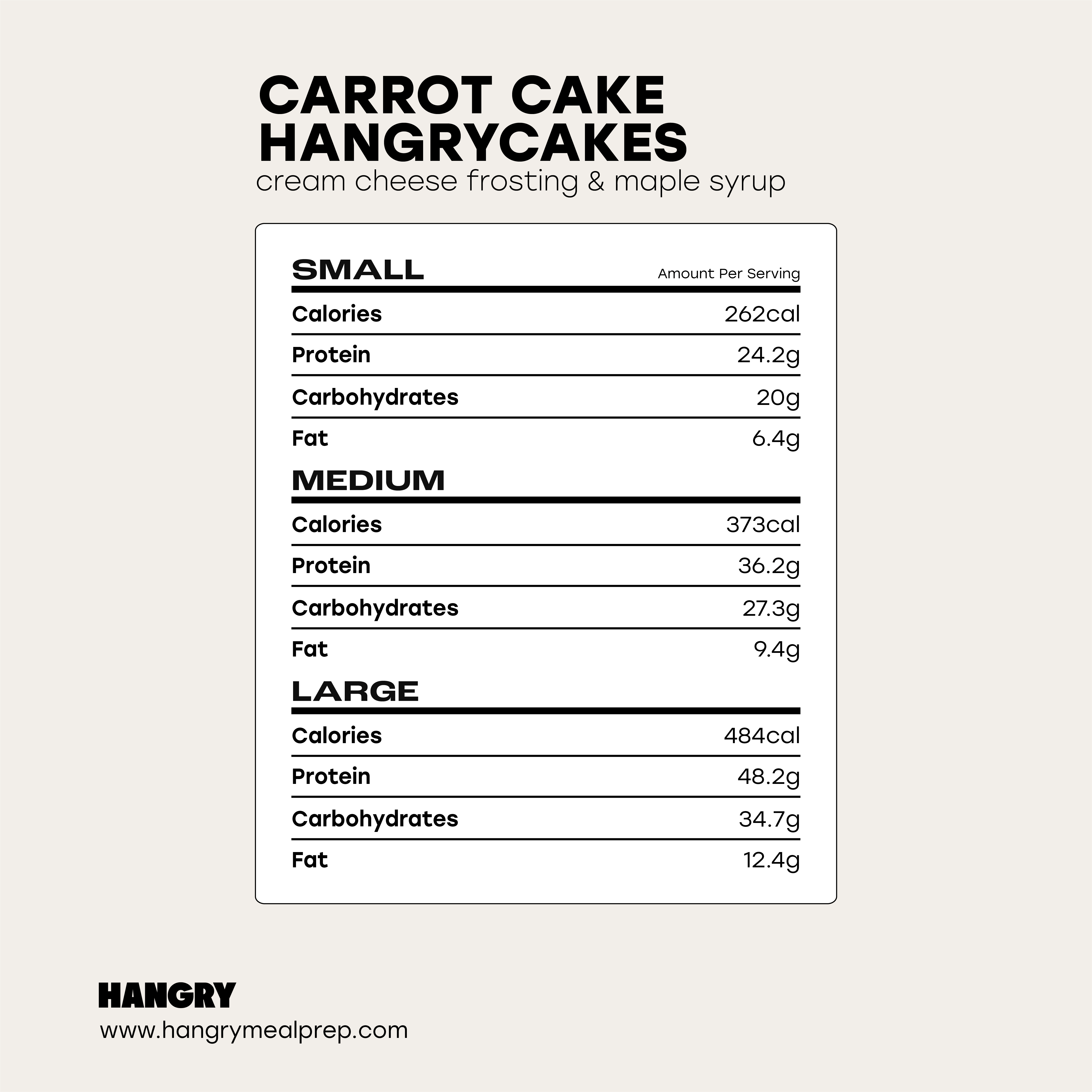 Carrot Cake Hangrycakes Macros