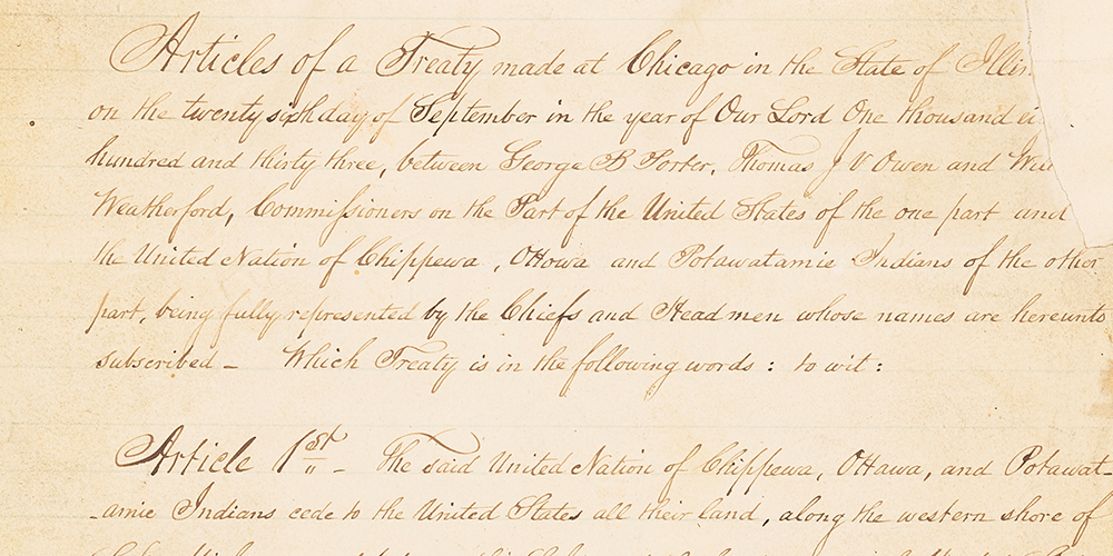 Treaty of Chicago document