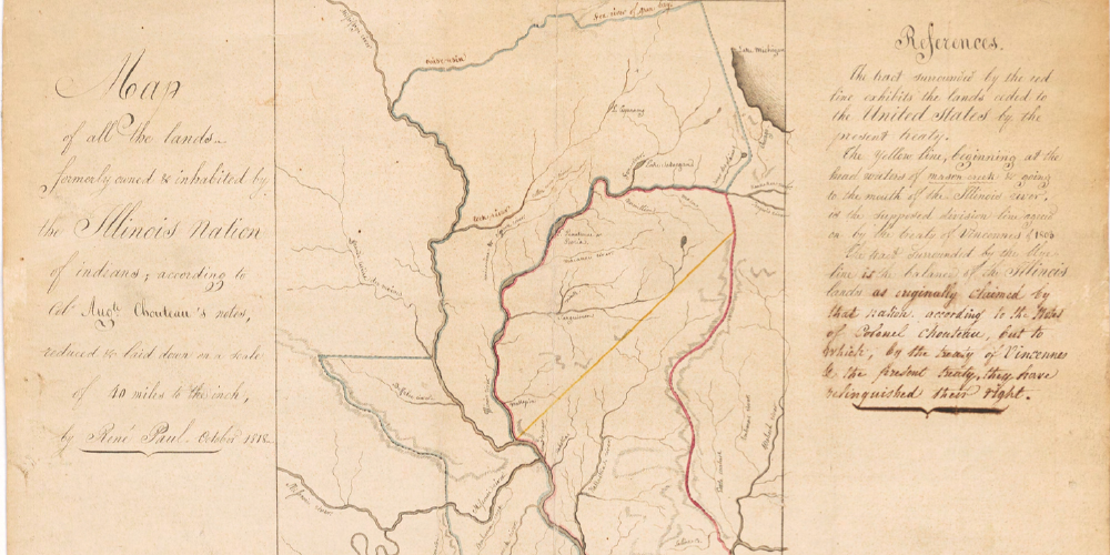 Map of 1818 Treaty with the Peoria Nation