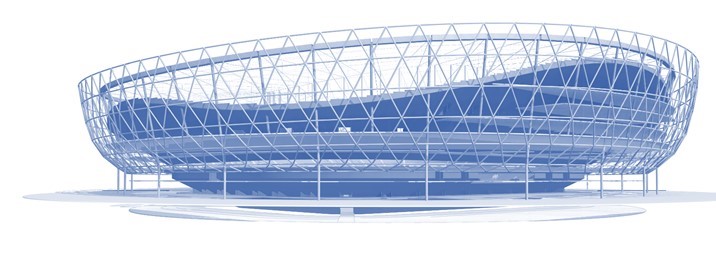 Revit model of an OPS designed stadium